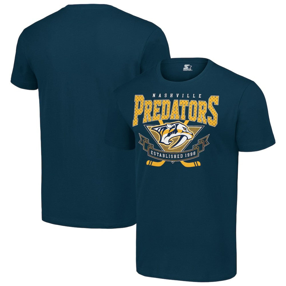Nashville Predators Starter Team Logo Graphic T-Shirt - Navy T-shirts