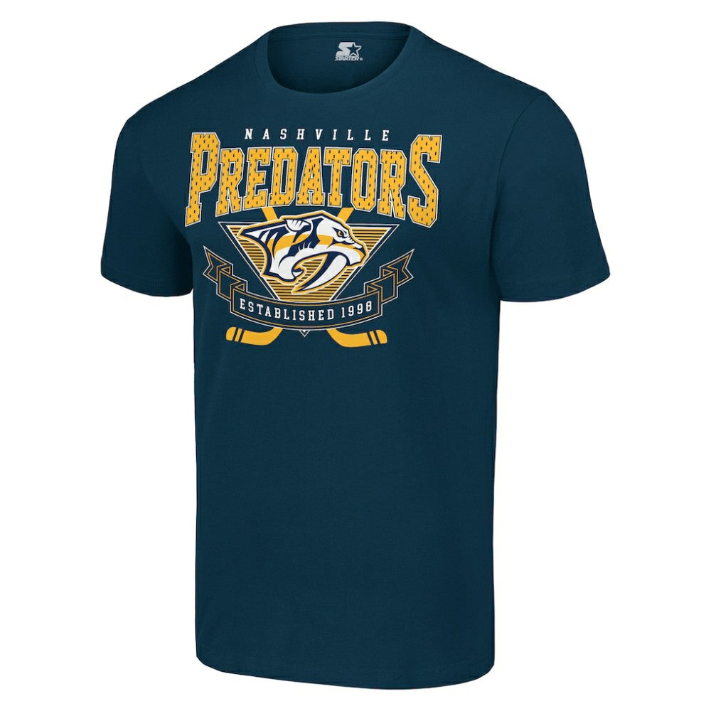 Nashville Predators Starter Team Logo Graphic T-Shirt - Navy T-shirts