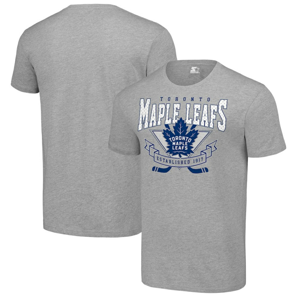 Toronto Maple Leafs Starter Team Logo Graphic T-Shirt - Heather Gray T-shirts