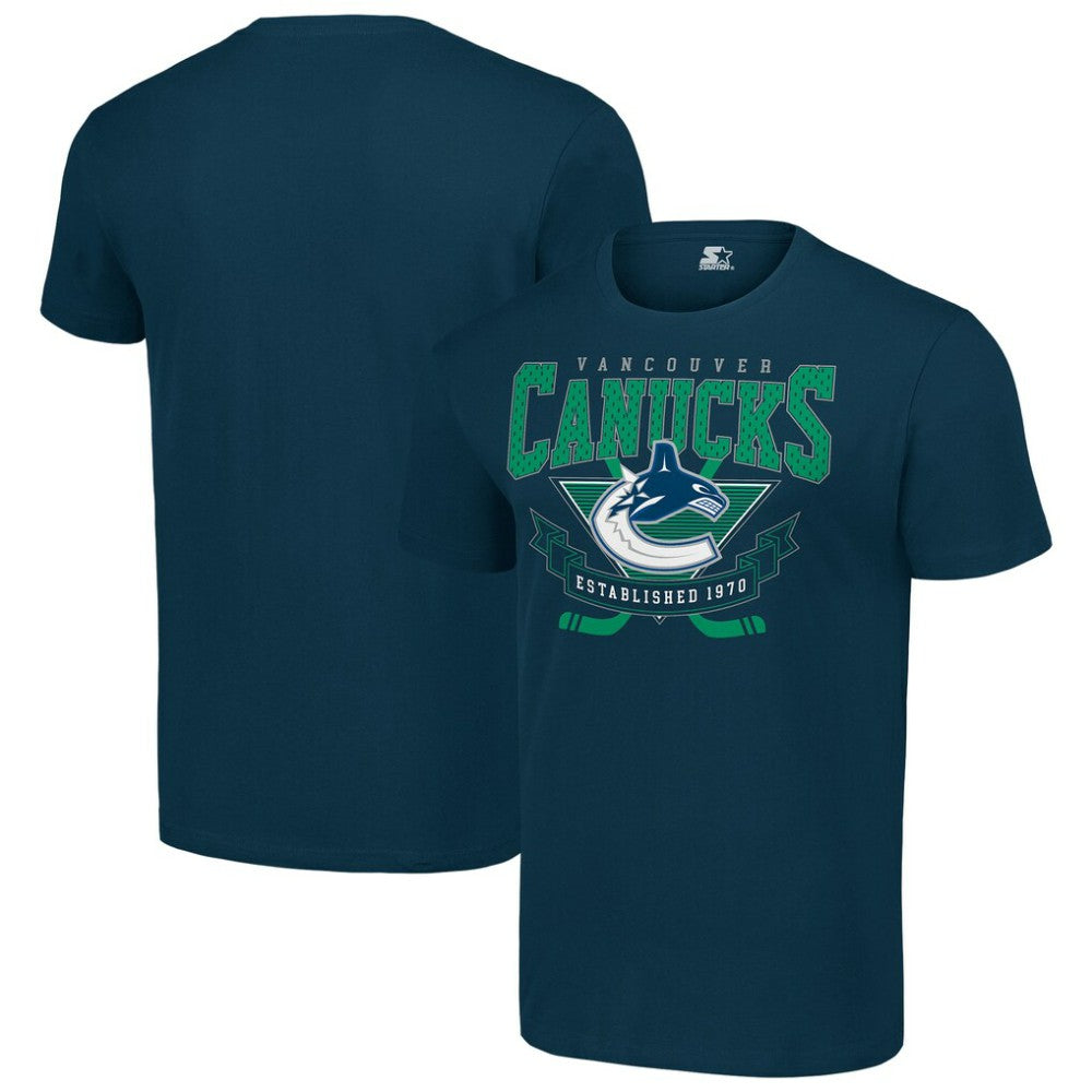 Vancouver Canucks Starter Team Logo Graphic T-Shirt - Navy T-shirts