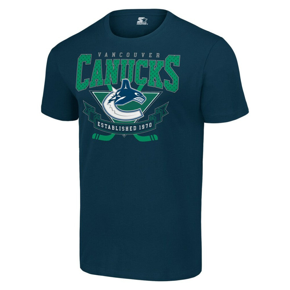 Vancouver Canucks Starter Team Logo Graphic T-Shirt - Navy T-shirts