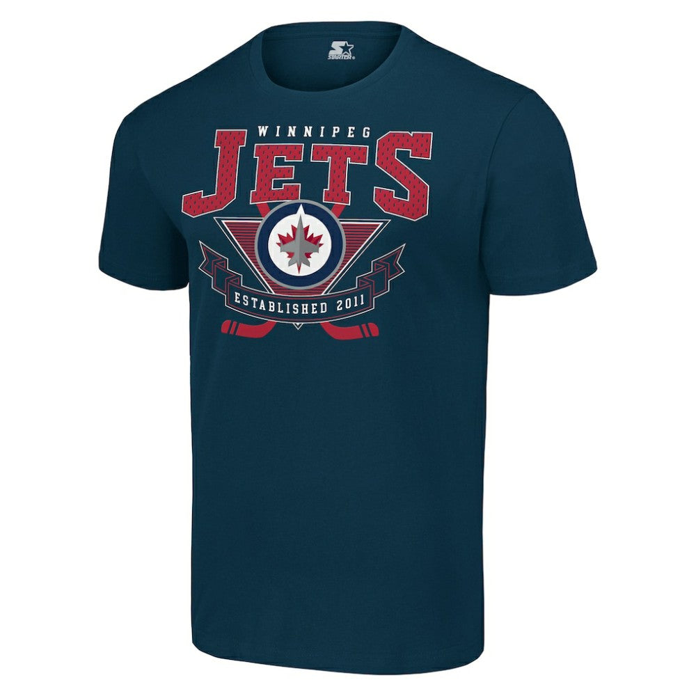 Winnipeg Jets Starter Team Logo Graphic T-Shirt - Navy T-shirts
