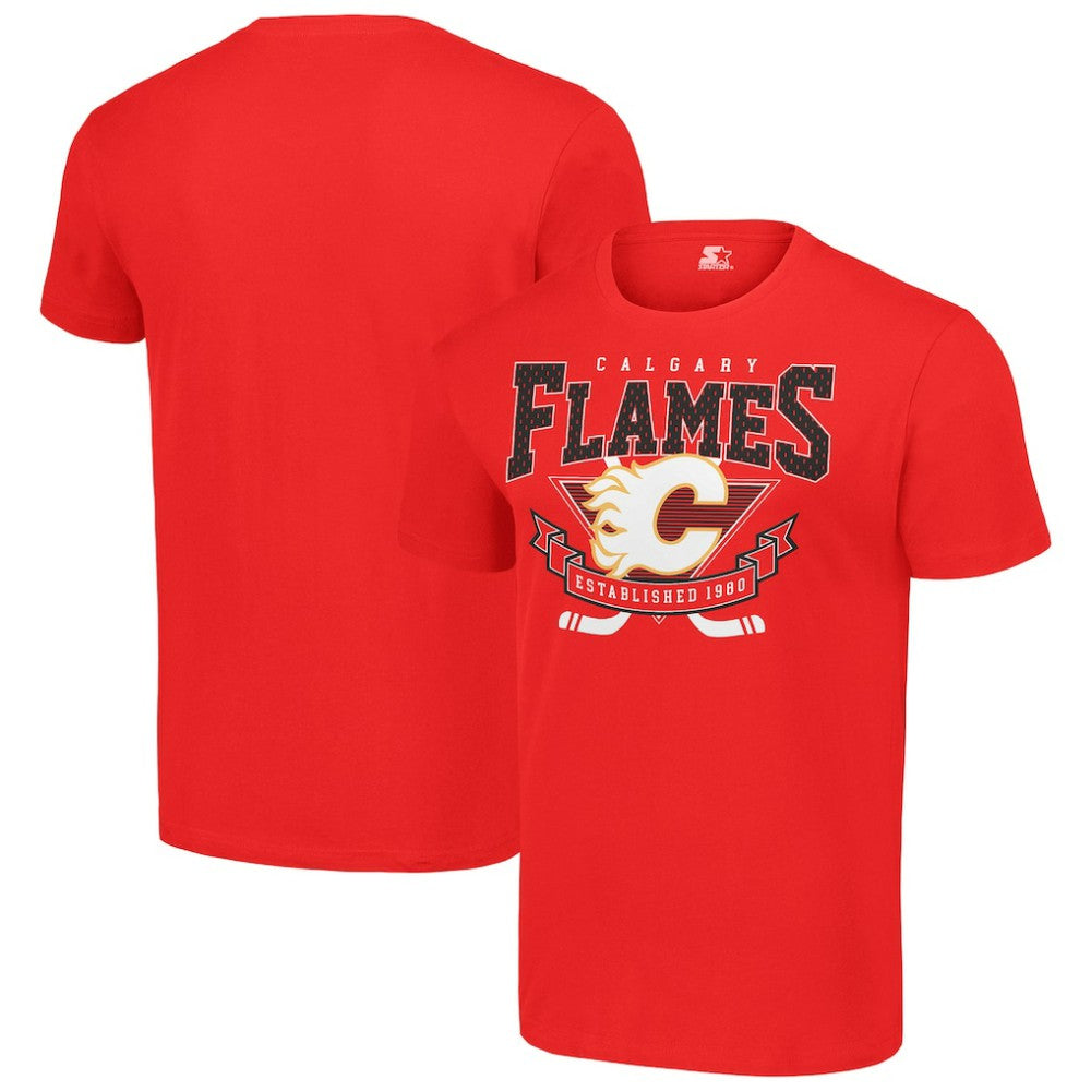 Calgary Flames Starter Team Logo Graphic T-Shirt - Red T-shirts