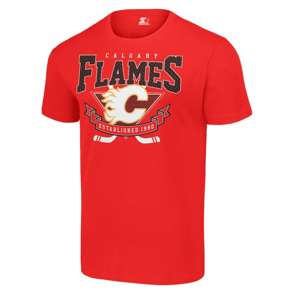 Calgary Flames Starter Team Logo Graphic T-Shirt - Red T-shirts