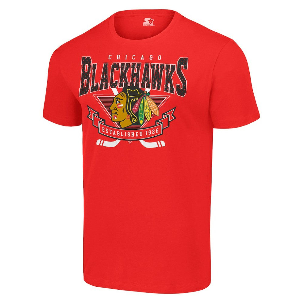 Chicago Blackhawks Starter Team Logo Graphic T-Shirt - Red T-shirts