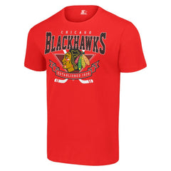 Chicago Blackhawks Starter Team Logo Graphic T-Shirt - Red T-shirts