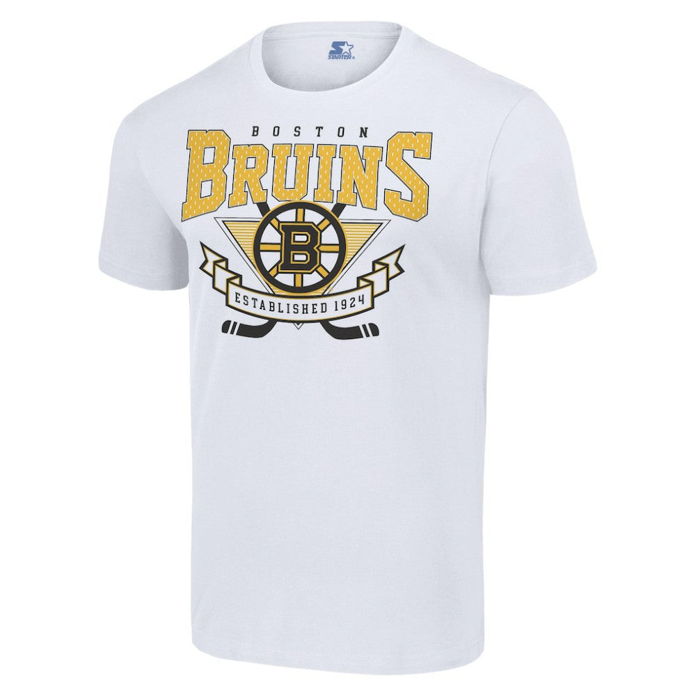 Boston Bruins Starter Team Logo Graphic T-Shirt - White T-shirts
