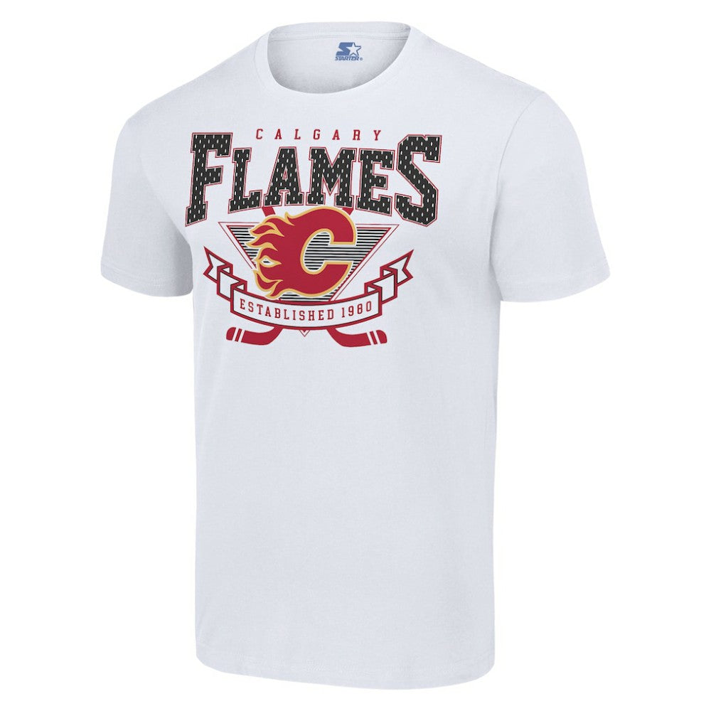 Calgary Flames Starter Team Logo Graphic T-Shirt - White T-shirts