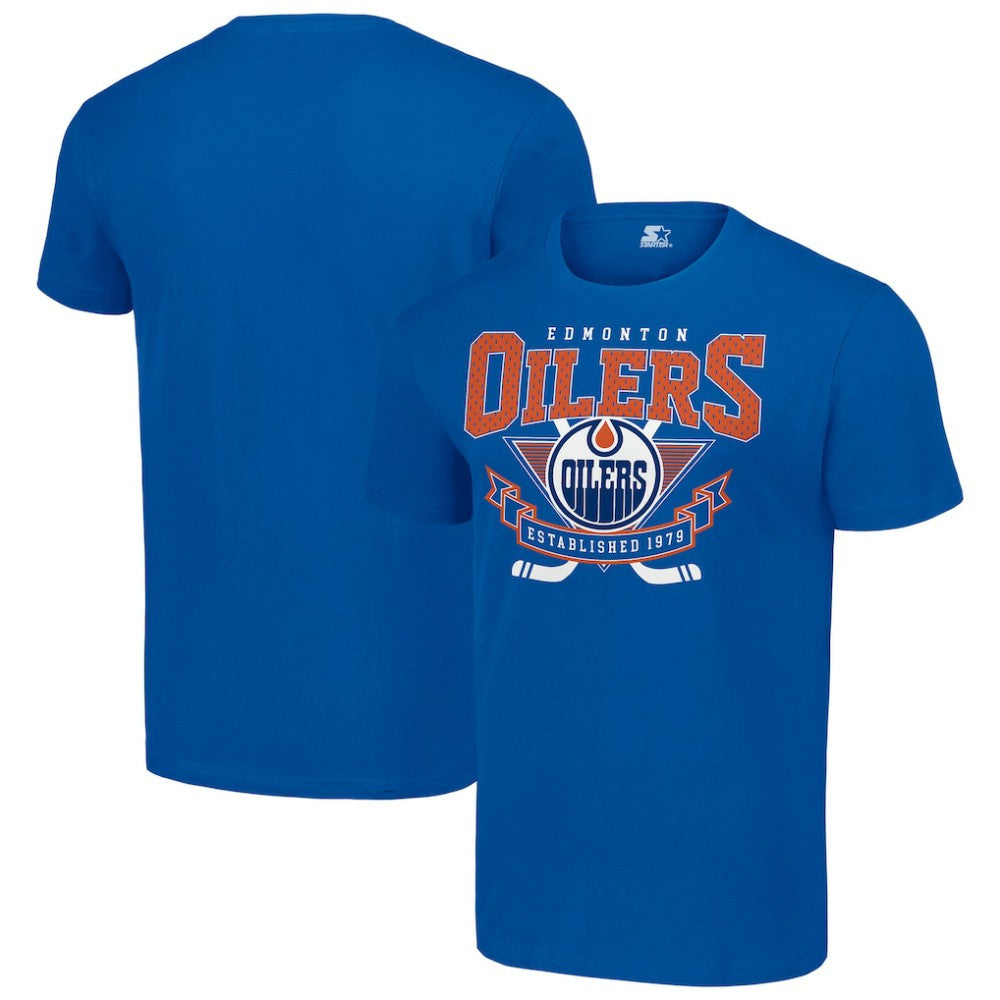 Edmonton Oilers Starter Team Logo Graphic T-Shirt - Royal T-shirts