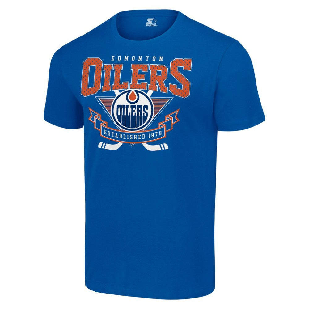 Edmonton Oilers Starter Team Logo Graphic T-Shirt - Royal T-shirts