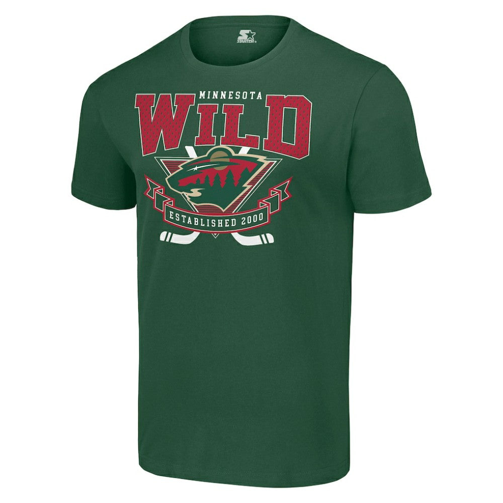 Minnesota Wild Starter Team Logo Graphic T-Shirt - Green T-shirts