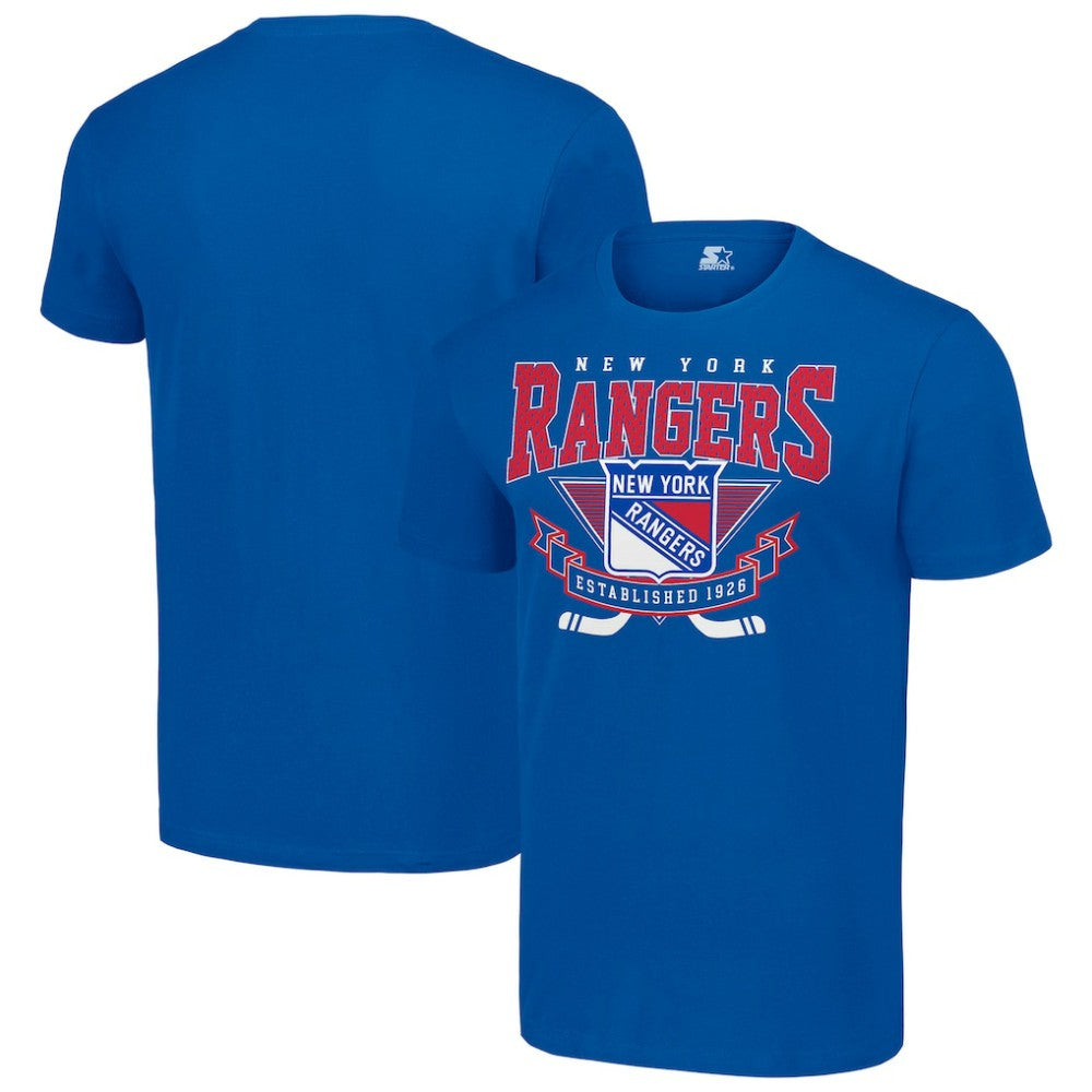 New York Rangers Starter Team Logo Graphic T-Shirt - Blue T-shirts