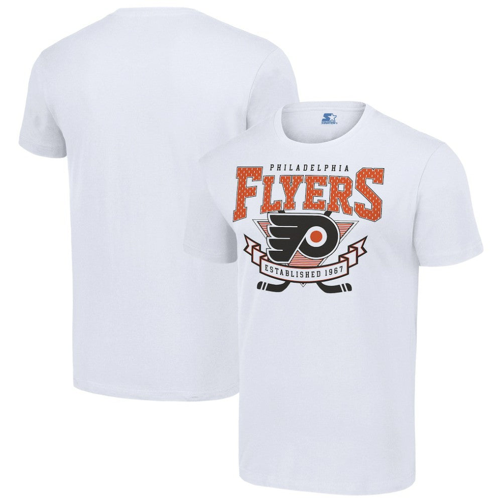 Philadelphia Flyers Starter Team Logo Graphic T-Shirt - White T-shirts