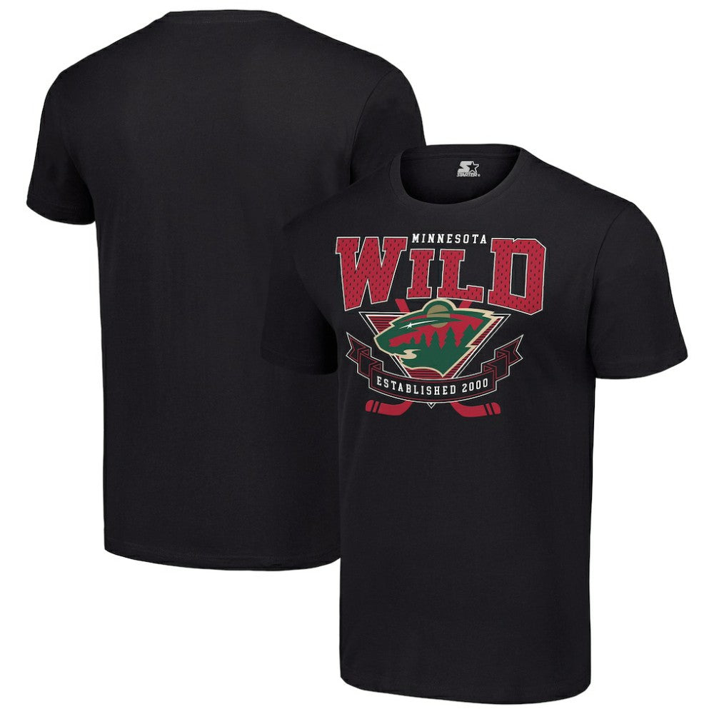 Minnesota Wild Starter Team Logo Graphic T-Shirt - Black T-shirts