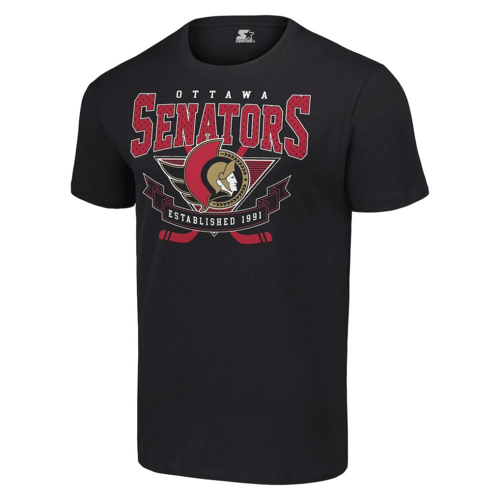 Ottawa Senators Starter Team Logo Graphic T-Shirt - Black T-shirts