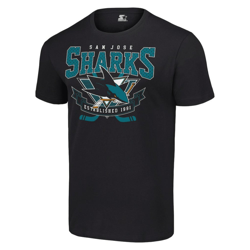 San Jose Sharks Starter Team Logo Graphic T-Shirt - Black T-shirts