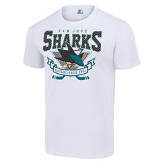 San Jose Sharks Starter Team Logo Graphic T-Shirt - White T-shirts