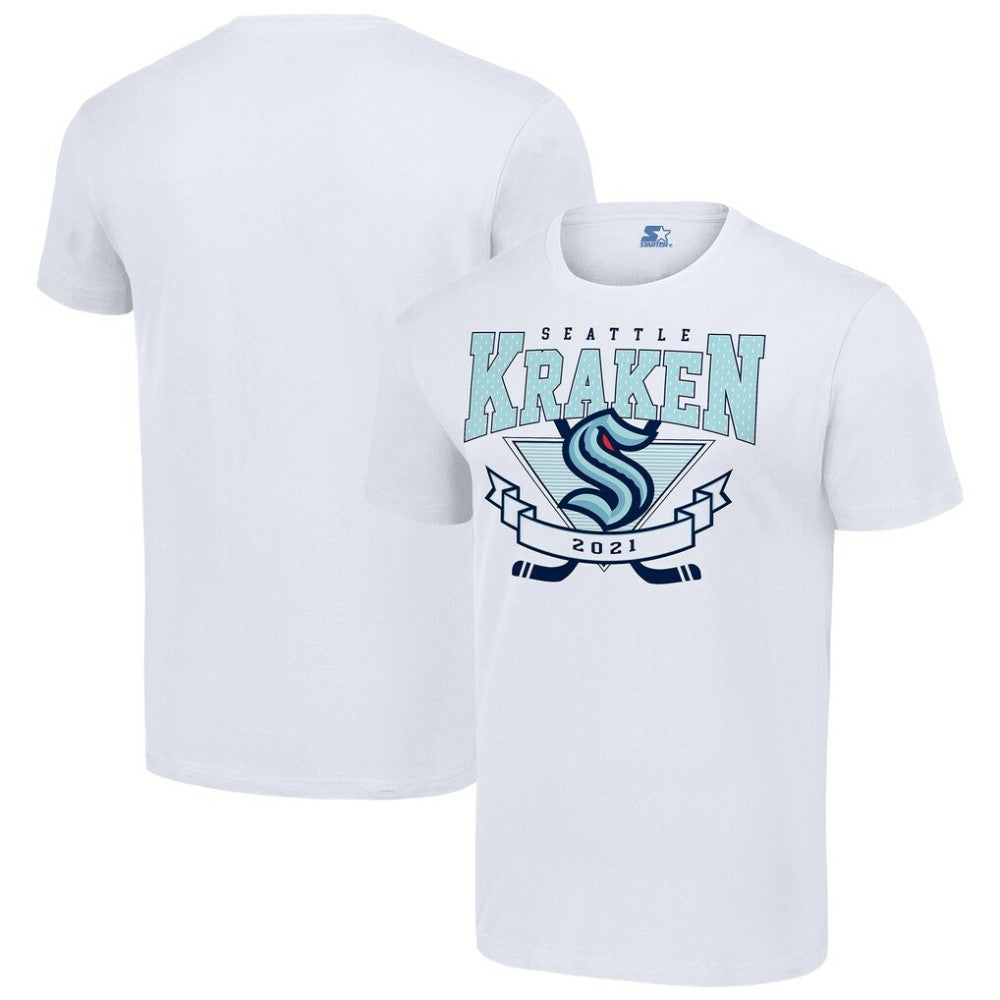 Seattle Kraken Starter Team Logo Graphic T-Shirt - White T-shirts