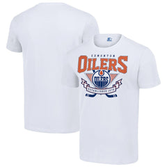 Edmonton Oilers Starter Team Logo Graphic T-Shirt - White T-shirts