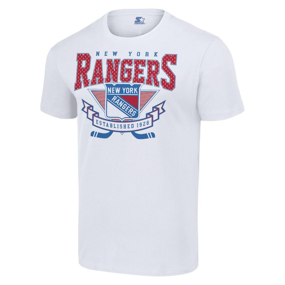New York Rangers Starter Team Logo Graphic T-Shirt - White T-shirts