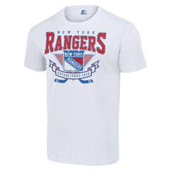 New York Rangers Starter Team Logo Graphic T-Shirt - White T-shirts