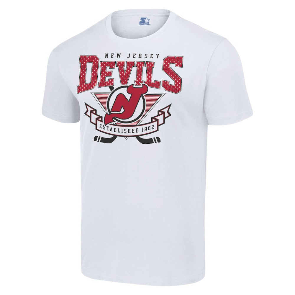 New Jersey Devils Starter Team Logo Graphic T-Shirt - White T-shirts