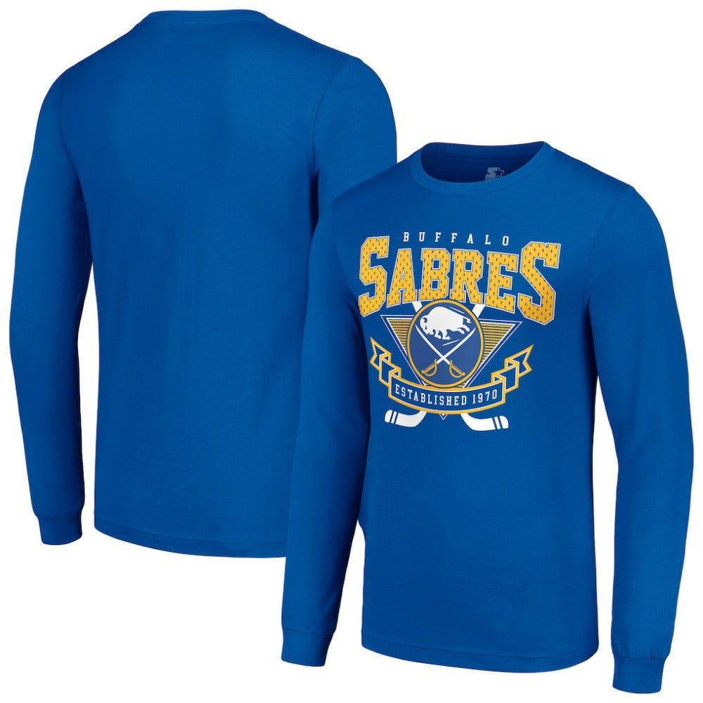 Buffalo Sabres Starter Team Logo Graphic Long Sleeve T-Shirt - Royal T-shirts