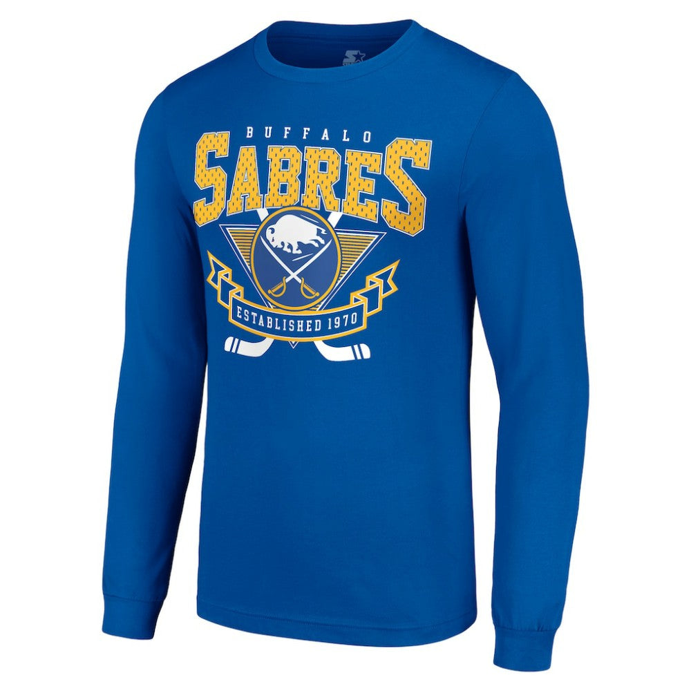 Buffalo Sabres Starter Team Logo Graphic Long Sleeve T-Shirt - Royal T-shirts