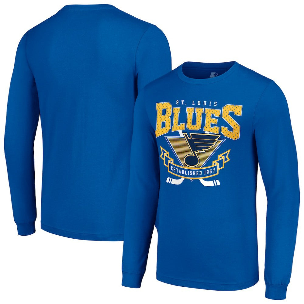 St. Louis Blues Starter Team Logo Graphic Long Sleeve T-Shirt - Blue T-shirts