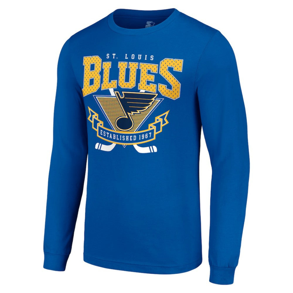 St. Louis Blues Starter Team Logo Graphic Long Sleeve T-Shirt - Blue T-shirts