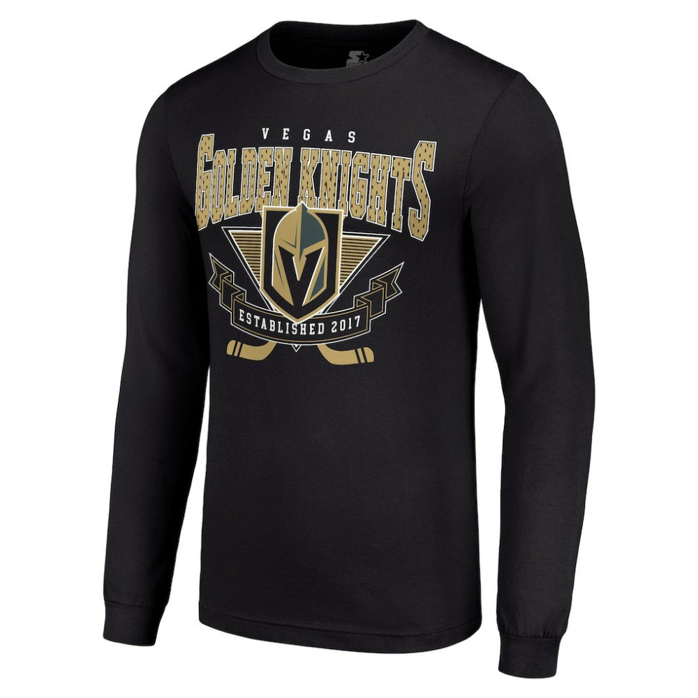 Vegas Golden Knights Starter Team Logo Graphic Long Sleeve T-Shirt - Black T-shirts