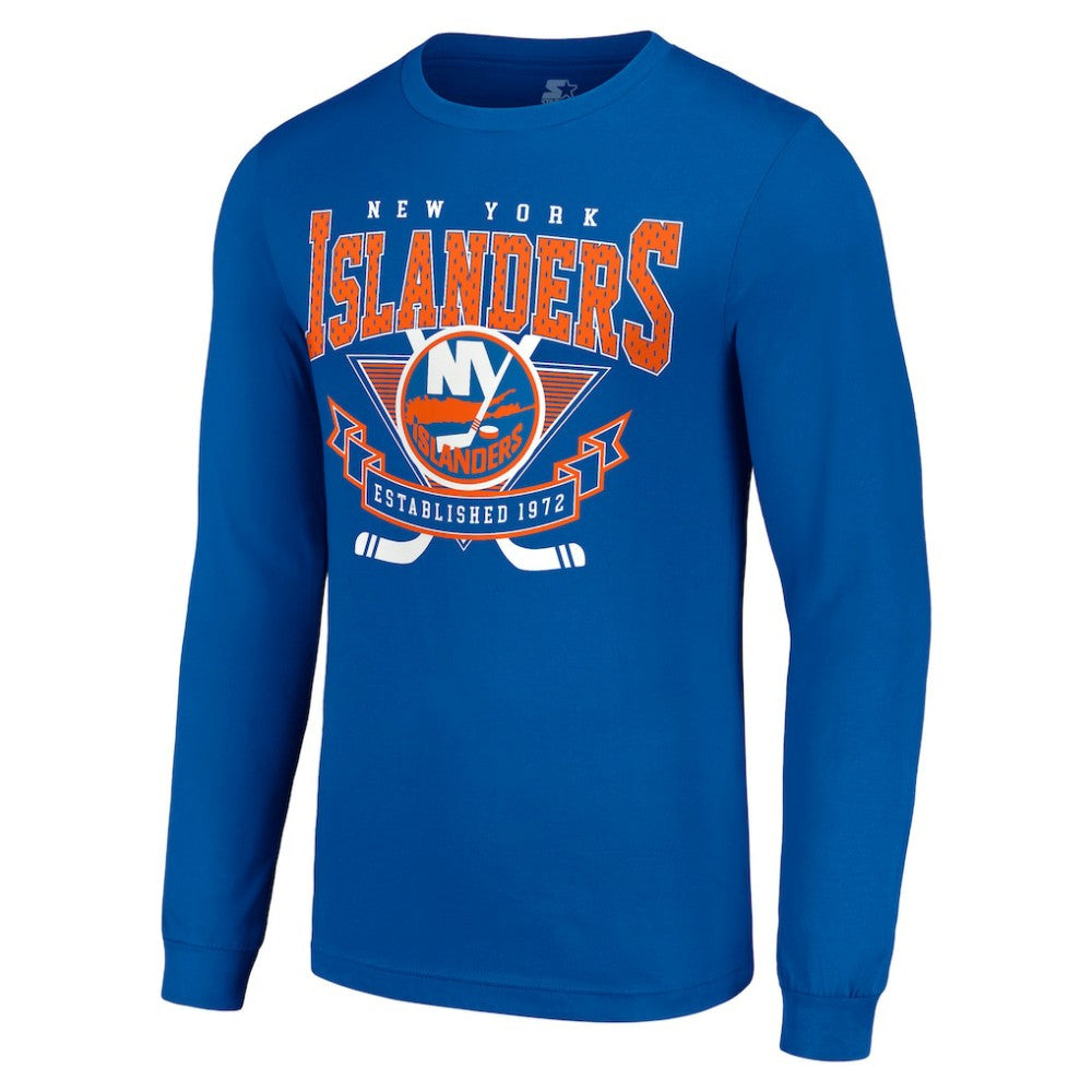 New York Islanders Starter Team Logo Graphic Long Sleeve T-Shirt - Royal T-shirts