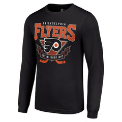 Philadelphia Flyers Starter Team Logo Graphic Long Sleeve T-Shirt - Black T-shirts