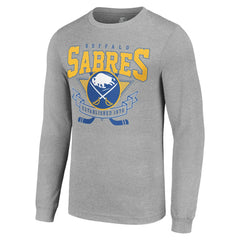 Buffalo Sabres Starter '80s Inspired Team Logo Long Sleeve T-Shirt - Heather Gray T-shirts