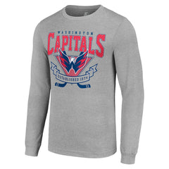 Washington Capitals Starter '80s Inspired Team Logo Long Sleeve T-Shirt - Heather Gray T-shirts
