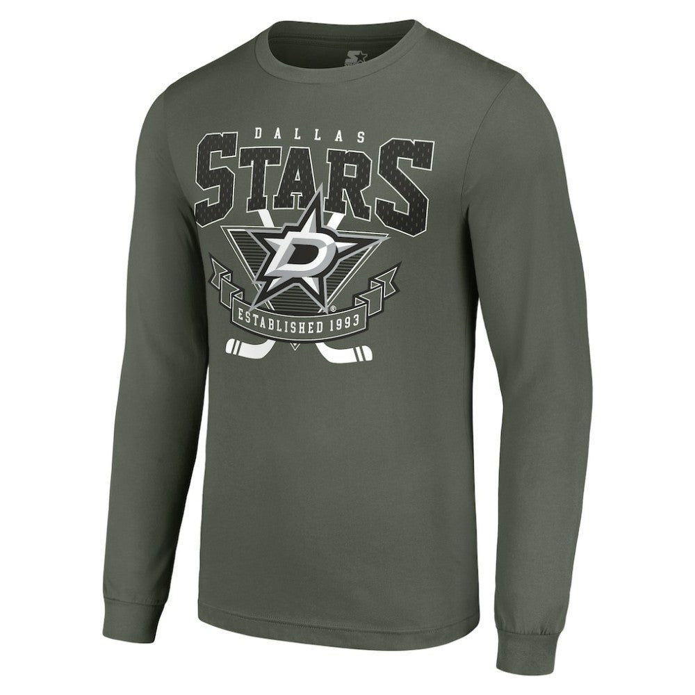 Dallas Stars Starter Team Logo Graphic Long Sleeve T-Shirt - Olive T-shirts