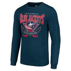 Columbus Blue Jackets Starter Team Logo Graphic Long Sleeve T-Shirt - Navy T-shirts