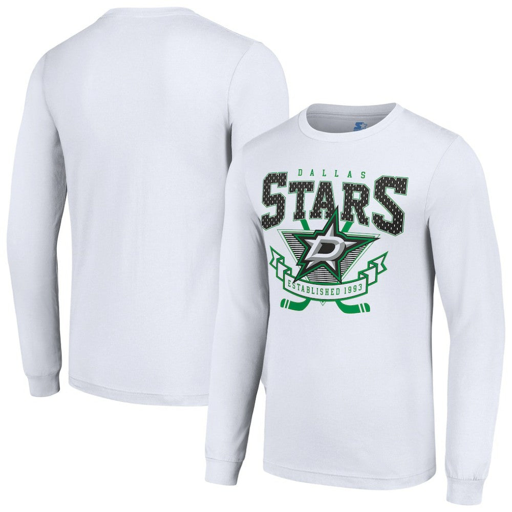Dallas Stars Starter Team Logo Graphic Long Sleeve T-Shirt - White T-shirts
