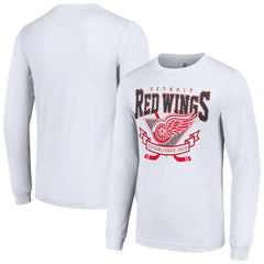 Detroit Red Wings Starter Team Logo Graphic Long Sleeve T-Shirt - White T-shirts