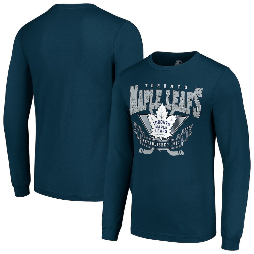 Toronto Maple Leafs Starter Team Logo Graphic Long Sleeve T-Shirt - Navy T-shirts