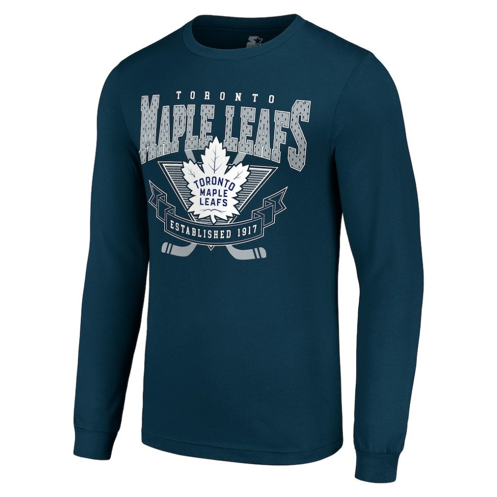 Toronto Maple Leafs Starter Team Logo Graphic Long Sleeve T-Shirt - Navy T-shirts