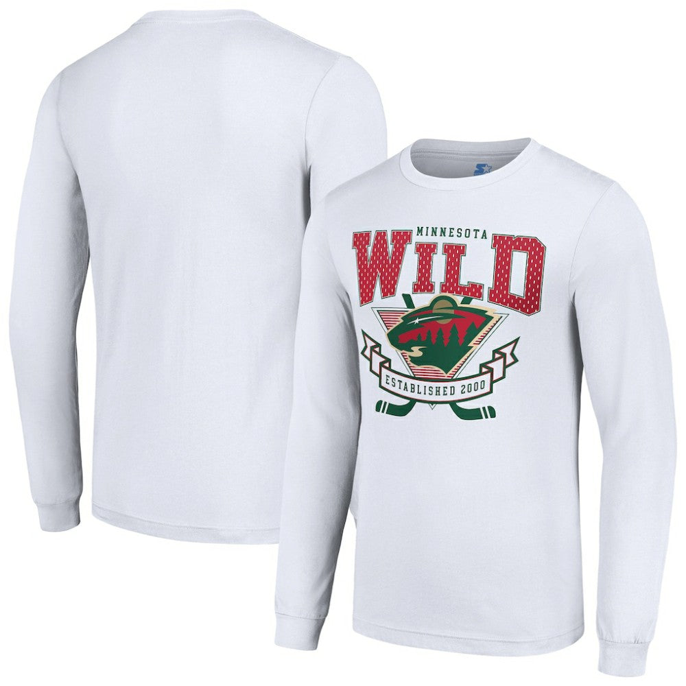 Minnesota Wild Starter Team Logo Graphic Long Sleeve T-Shirt - White T-shirts
