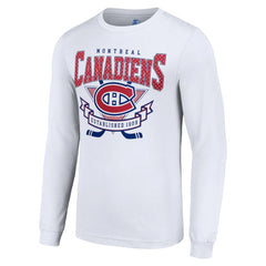 Montreal Canadiens Starter Team Logo Graphic Long Sleeve T-Shirt - White T-shirts