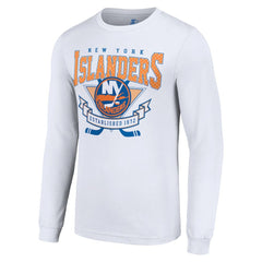 New York Islanders Starter Team Logo Graphic Long Sleeve T-Shirt - White T-shirts