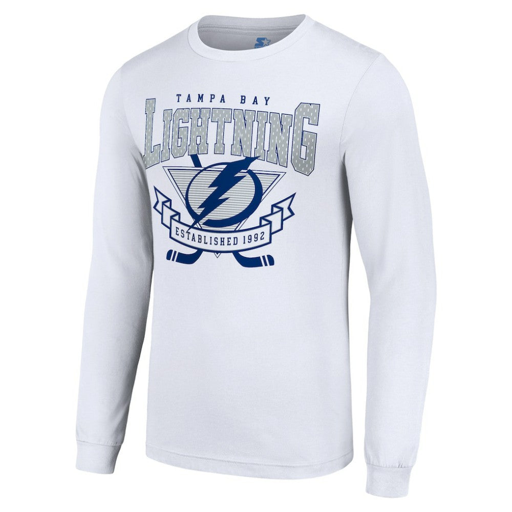 Tampa Bay Lightning Starter Team Logo Graphic Long Sleeve T-Shirt - White T-shirts