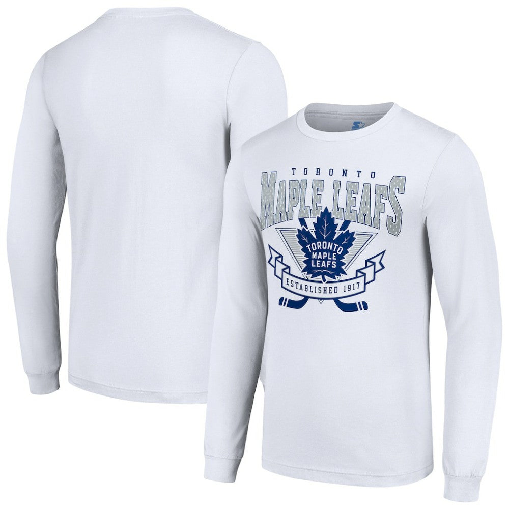 Toronto Maple Leafs Starter Team Logo Graphic Long Sleeve T-Shirt - White T-shirts