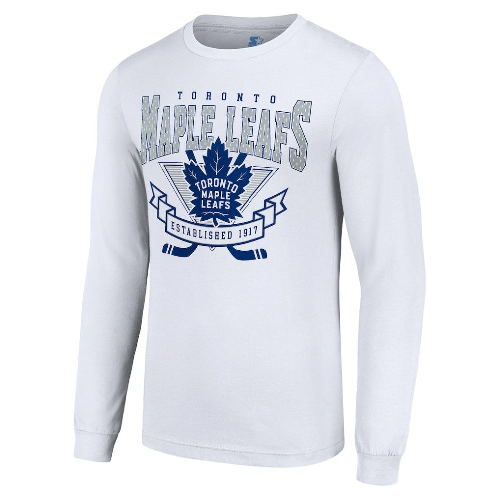 Toronto Maple Leafs Starter Team Logo Graphic Long Sleeve T-Shirt - White T-shirts