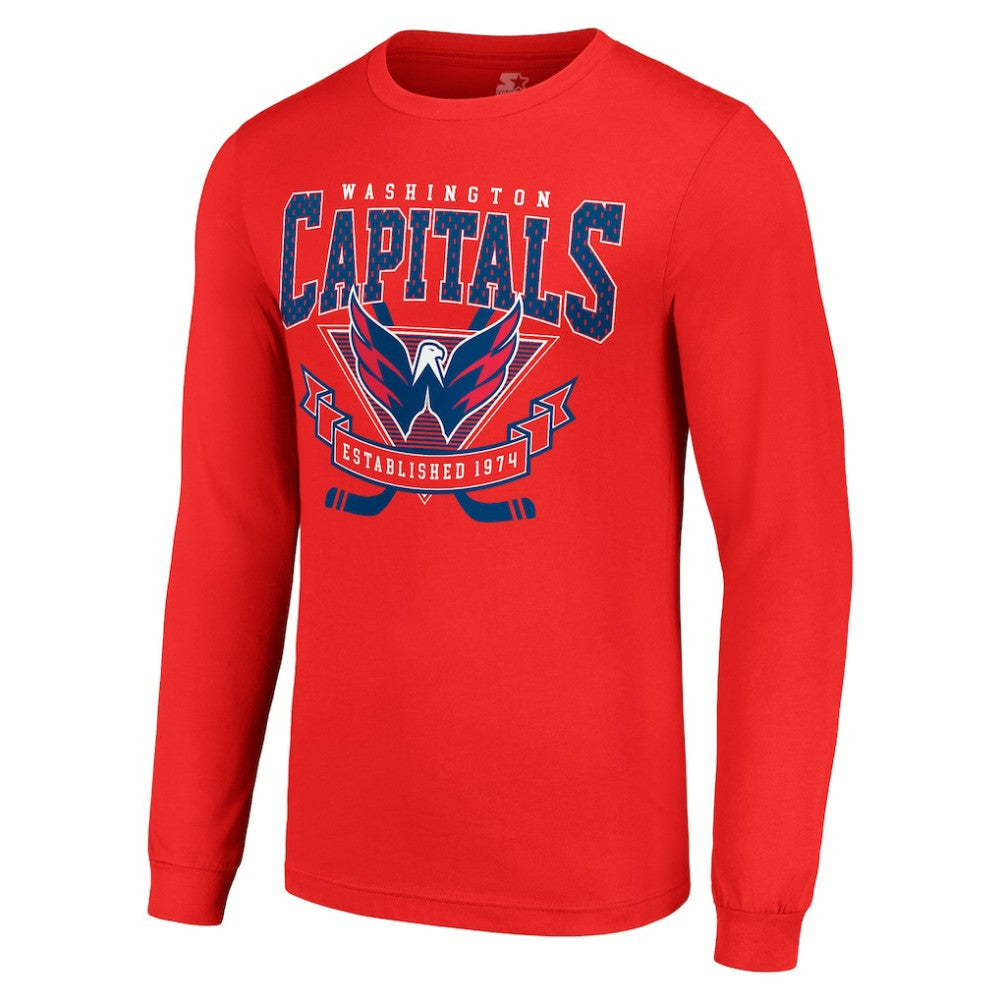 Washington Capitals Starter Team Logo Graphic Long Sleeve T-Shirt - Red T-shirts