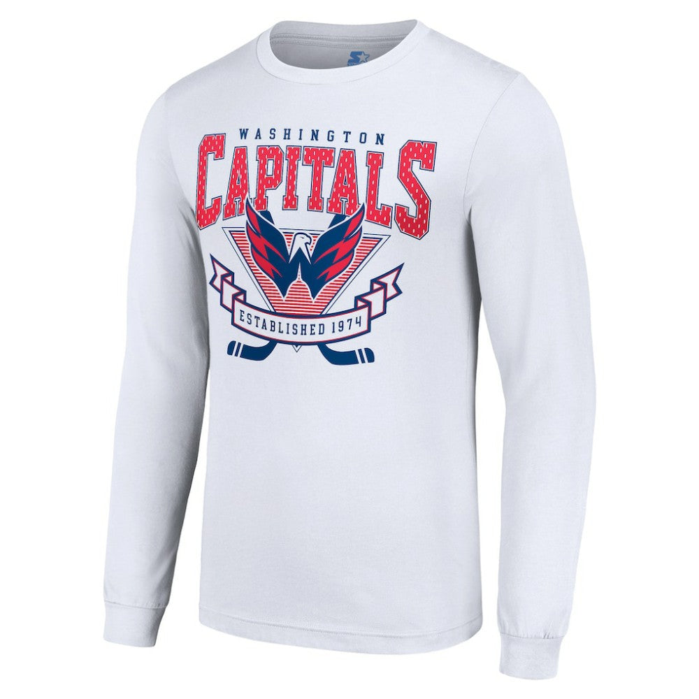 Washington Capitals Starter Team Logo Graphic Long Sleeve T-Shirt - White T-shirts