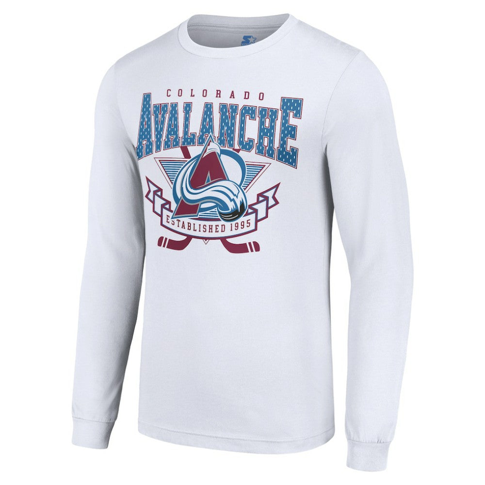 Colorado Avalanche Starter Team Logo Graphic Long Sleeve T-Shirt - White T-shirts